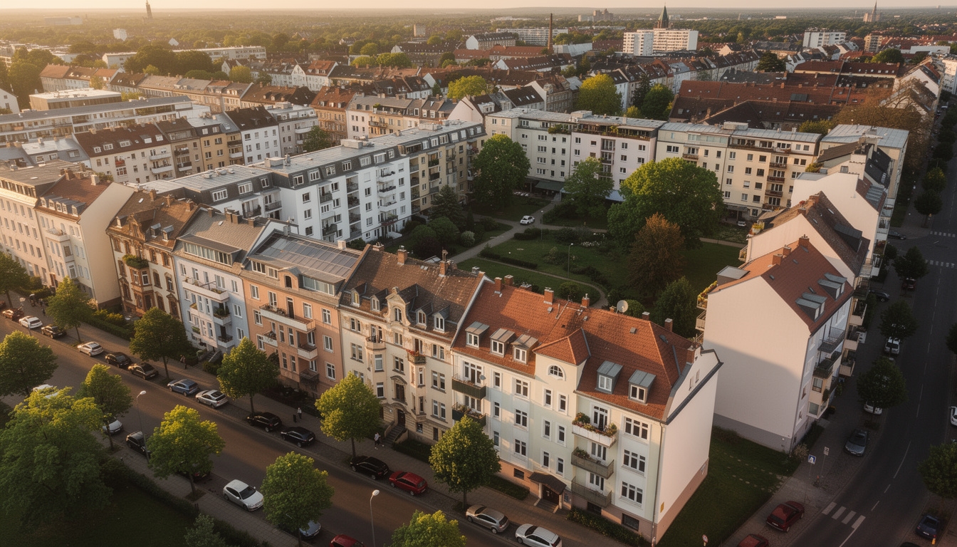 Wohngebiet in einer deutschen Stadt